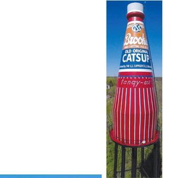 Pictured above is the Largest Bottle of Catsup located along Route 66 in Collinsville, Illinois, near St. Louis.